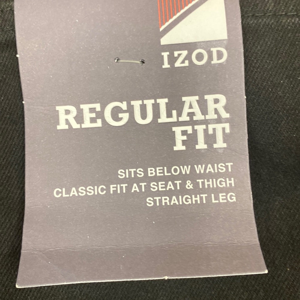 IZOD Regular-Fit Big Man Black Denim Shorts 48 waist NWT - Picture 5 of 12